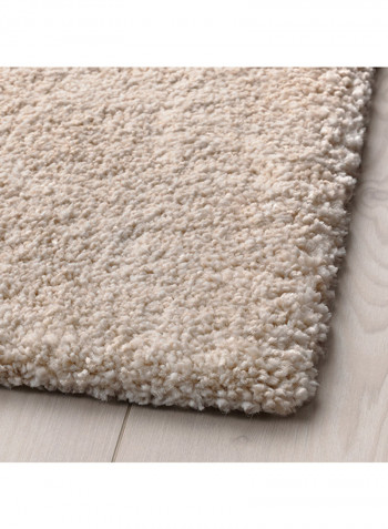 Low Pile Area Rug Off White 195 x 133centimeter