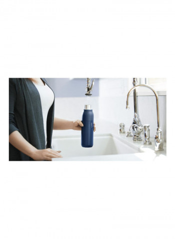 Self Cleaning USB Rechargeable Water Bottle Monaco Blue 26.4 x 7.6cm