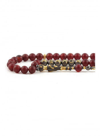 Agate Prayer Beads with Sterling Silver Components