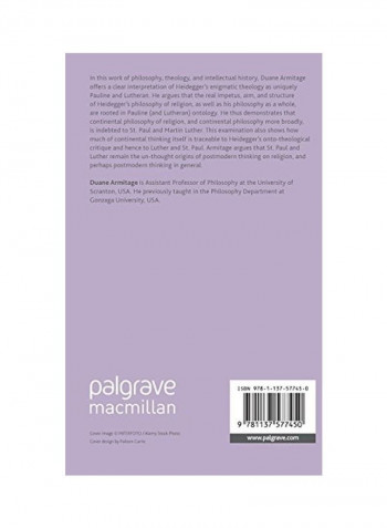 Heidegger's Pauline And Lutheran Roots Hardcover