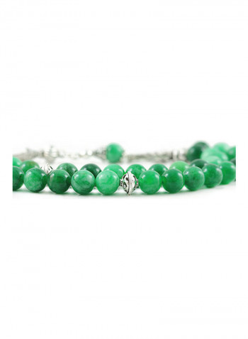 Jade Prayer Beads With Sterling Silver Components