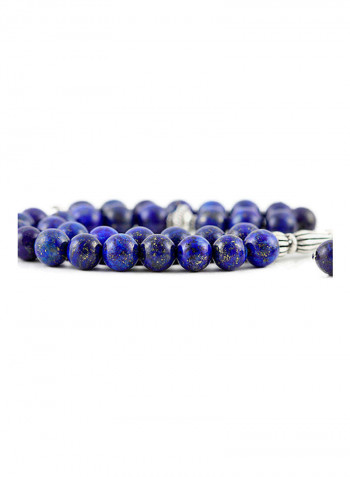 Lapis Lazuli Prayer Beads with Sterling Silver components