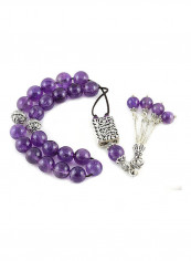 Amethyst Worry Beads with Sterling Silver components