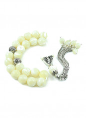 Mother of Pearl Worry Beads with Sterling Silver components