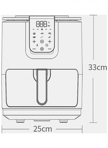 Electric Oil Free Air Fryer Machine 3.5 l 1400 W P-AA2394R Red/Black