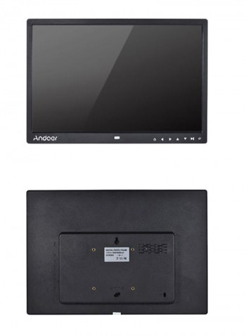 LED Digital Photo Frame With Infrared Remote Control Black
