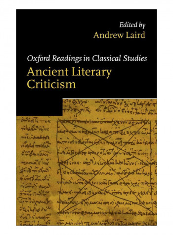Ancient Literary Criticism Paperback
