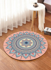 Vintage Style Round Floor Mat Multicolour 120x120centimeter