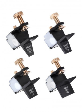 4-Piece Dovetail Saw Guide Set Black/Gold/Clear