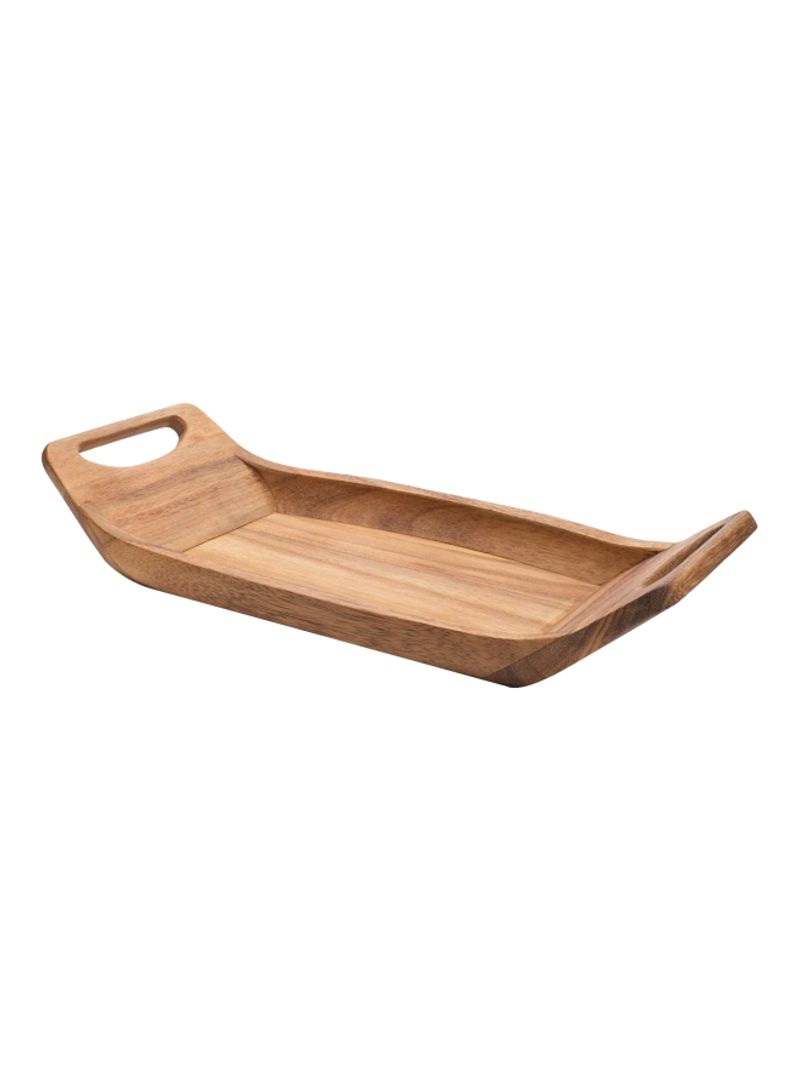 Saddle Serving Tray Brown 18x9x3inch