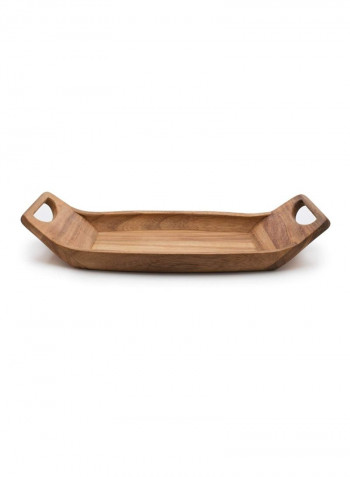 Saddle Serving Tray Brown 18x9x3inch