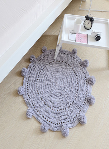 Home Living Room Floor Mat Grey 80X80centimeter