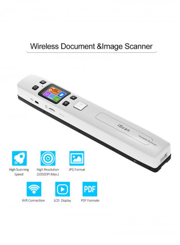 Wand Document And Images Scanner White