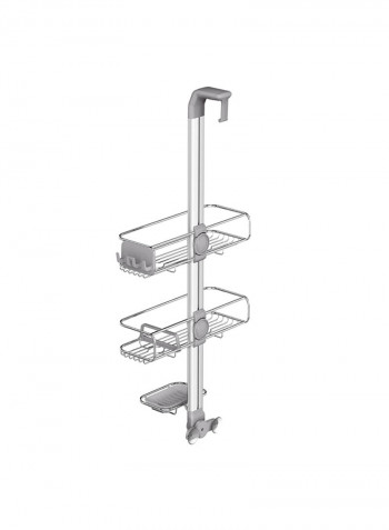 Over Door Shower Caddy Silver/Grey
