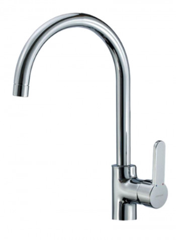 Single Handle Vertical Rotating Kitchen Faucet Silver 15centimeter