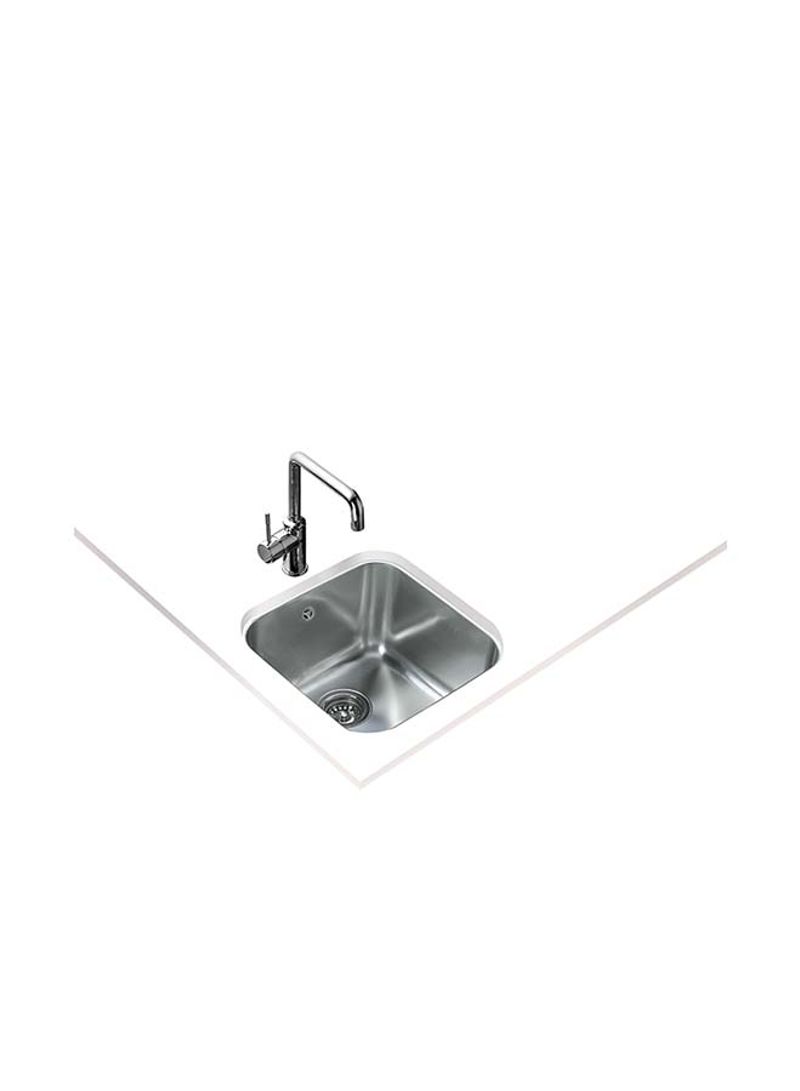 Be 40.40.25 Undermount Stainless Steel One Bowl Sink Silver 435x435x250mmmm