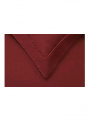 3-Piece Duvet Cover Set Burgundy Queen