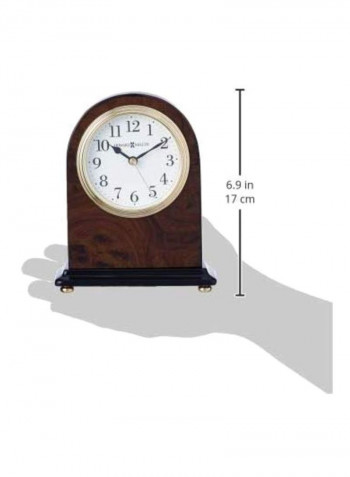 Bedford Table Clock Walnut/White 2x5.2x6.5inch