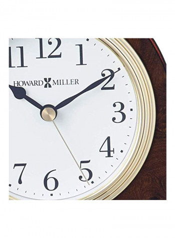 Bedford Table Clock Walnut/White 2x5.2x6.5inch