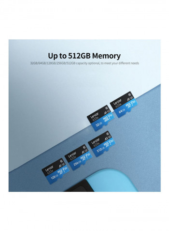 Lexar 633x 512GB TF Card High-performance Micro SD Card Class10 U3 A2 V30 High Speed TF Card For Phone Camera Dashcam 512GB Blue