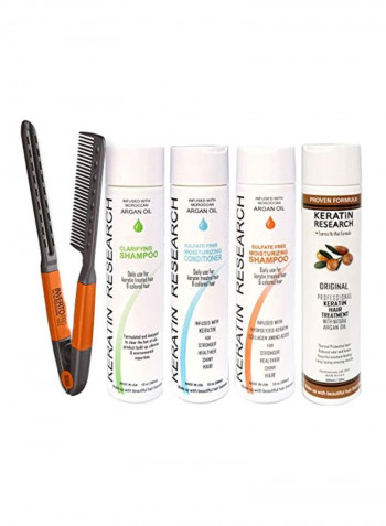 5-Piece Brazilian Keratin Blowout Hair Treatment Set 10ounce