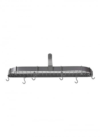 Wall-Mount Pot Rack Graphite 36x9x10.8inch
