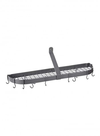 Wall-Mount Pot Rack Graphite 36x9x10.8inch