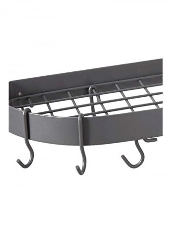 Wall-Mount Pot Rack Graphite 36x9x10.8inch