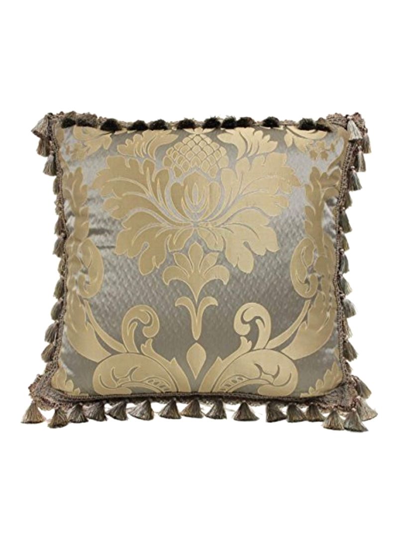 Classics Duchess Pattern Bed Pillow Polyester Gold/Grey 26x26inch