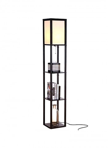 LED Shelf Floor Lamp Classic Black 10.2x10.2x63inch
