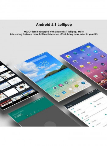 10.1 inch Android Tablet PC Octa Core 3G Dual SIM Card + 64GB IPS Screen FHD 27.8 x 20سم فضي