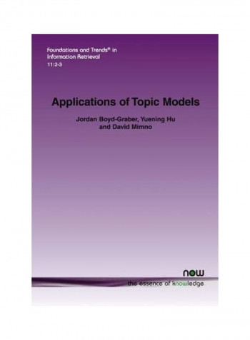 Applications Of Topic Models Paperback English by Jordan Boyd-Graber