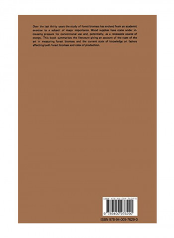 Forest Biomass (Forestry Sciences) Paperback