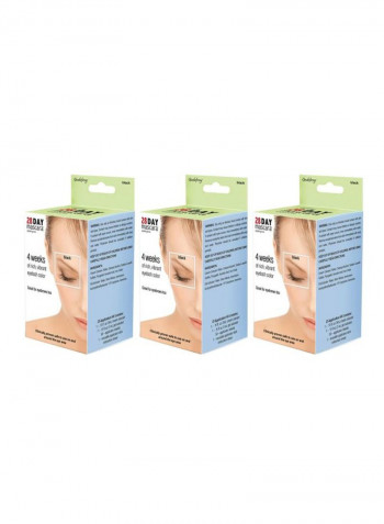 3-Piece 28 Day Mascara Eyelash Gel Tint Kit Black