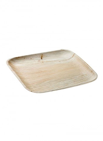 100-Piece Square Plate Set Beige 8inch