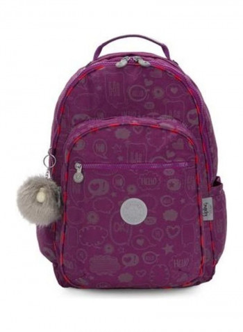 Pinnacle Stylish Casual Backpack Purple/Grey