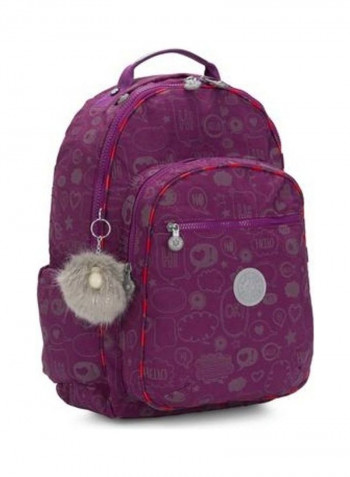 Pinnacle Stylish Casual Backpack Purple/Grey