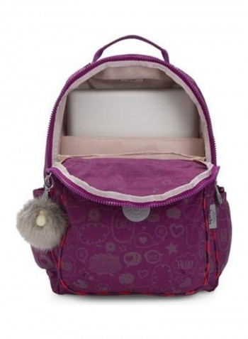 Pinnacle Stylish Casual Backpack Purple/Grey