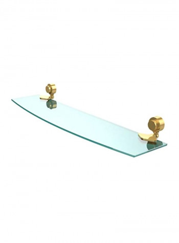 Venus Collection Glass Shelf Clear/Gold 24inch