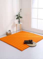 Antisikdding Soft Floor Mat Orange 200x200centimeter