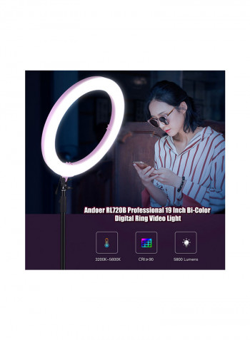Digital Video Light Ring 19inch Pink