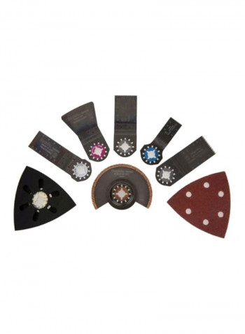 8-Piece Multi Purpose Tool Blade Set Black/Brown/Grey