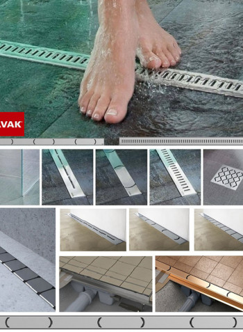 Floor Drain Stainless Steel OZP Zebra Silver 750x63millimeter
