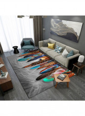 Feather Themed Modern Rug Multicolour 140x200cm