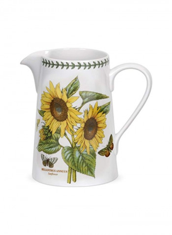 Sunflower Printed Jug Yellow/Green/Brown