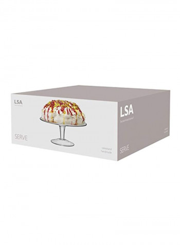 Glass Cake Stand Clear 12.25inch