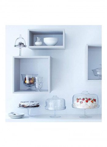 Glass Cake Stand Clear 12.25inch