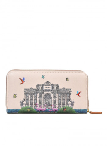 Britney Flamingo Printed Clutch Multicolour