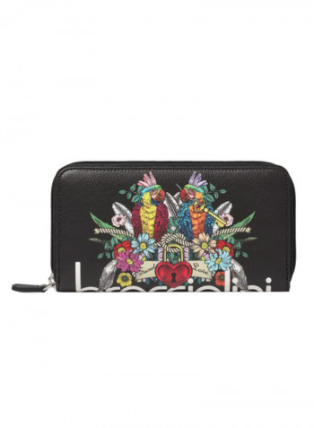 Britney Parrot Printed Clutch Multicolour