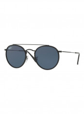 UV Protected Double Bridge Round Sunglasses - Lens Size: 51 mm